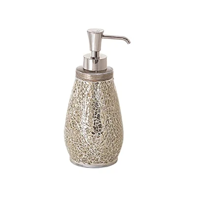 Image de Gedy G Myosotis, Distributeur de crème, Savon Salle Bain, fabriqué en céramique et Verre, Garantie 2 Ans, Dimensions 19 x 8,5 cm Poids 0,458 kg, Design R&amp;D, Unique