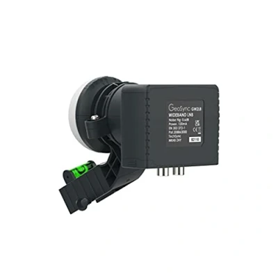 Image de GeoSync LNB à large bande pour antenne satellite Freesat 4K HD SKY Q TV récepteur Design klaxon avec support de niveau bulle