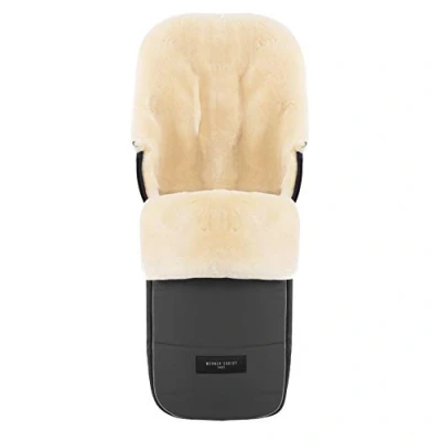 Image de Chancelière en peau de mouton FLIMS WERNER CHRIST BABY Pour poussette ou landau, fourrure médicale, universelle (Bugaboo, Cybex, Joolz, etc.), beige, gris, bleu, bleu clair, noir, rouge, brun