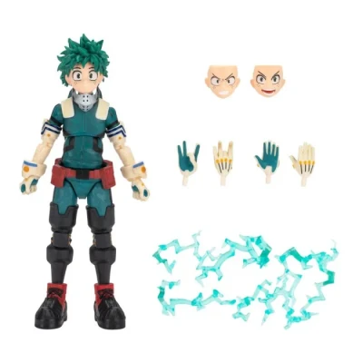 Image de Total Anime Izuku Midoriya de Figurine 16,5 cm avec Visages interchangeables, Mains permutables et Effets d’énergie