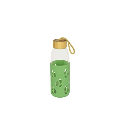 Image de Pebbly Bouteille, Verre Borosilicate, Vert Sauge, Ø 7 x 21 cm
