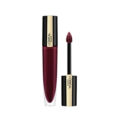 Image de LOréal Paris Rouge Signature 205 I Fascinate Pintalabios Metálico Permanente Burdeos