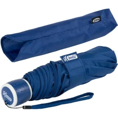 Image de iX brella Mini Ultra Light Parapluie de poche pour femme avec grand toit Extra léger, bleu, 100 cm, ouverture manuelle