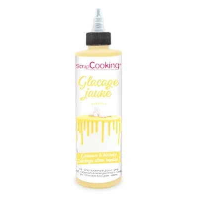 Image de SCRAP COOKING Glaçage Jaune Prêt à l’Emploi 130g Goût Chocolaté &amp; Séchage Rapide Pour Pâtisseries, Gâteaux, Biscuits, Desserts, Dripcake Pastel 4708