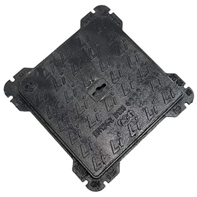 Image de EINSIDE Plaque d&#039;égout en fonte B125, Couvercle de regards avec cadre certifié UNI EN124 1/2 (80x80 cm)