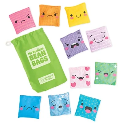 Image de Learning Resources Sacs de fèves Mes émotions , aident les enfants à comprendre et exprimer par le jeu, partir 3 ans