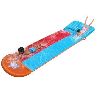 Image de Toboggan Aquatique Double H2OGO! TSUNAMI SPLASH 4,88m BESTWAY