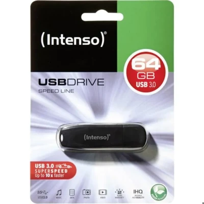Image de Intenso Speed Line lecteur USB flash 64 Go Type A 3.2 Gen 1 (3.1 1) Noir Neuf