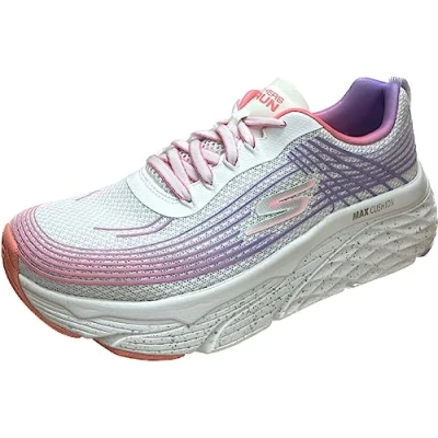 Image de Skechers Performance MAX Cushioning Elite LACE UP Chaussures de running neutres, Femme, Taille: 37, White/lavender Textile