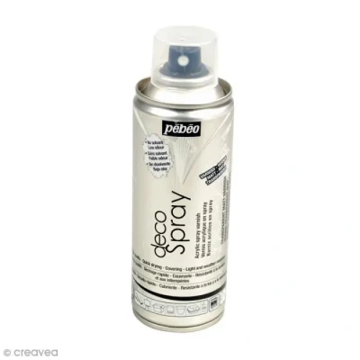 Image de PEBEO decoSpray Vernis Transparent en Spray Base Eau Indélébile, Permanent et Résistant Utilisation Intérieur Extérieur Format 200 ML Mat