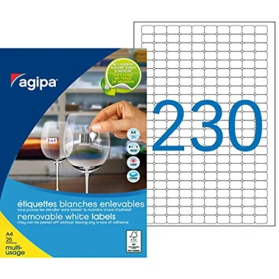 Image de AGIPA Lot de 3 Etuis 5750 étiquette 18x12 mm (230 x 25F A4) Multi usage