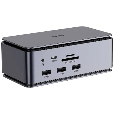 Image de LINDY DST PRO USB4, USB C STATION D&#039;ACCUEIL POUR ORDINATEUR PORTABLE 4