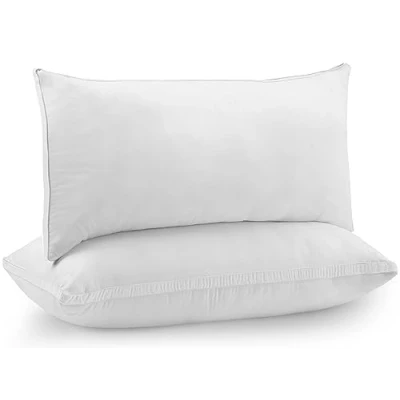 Image de Utopia Bedding Oreillers 40 x 80 cm (2 Pièces), Rembourrage en Fibres Creuses Vierges 3D, Oreiller Doux et Facile à Entretenir (Blanc)