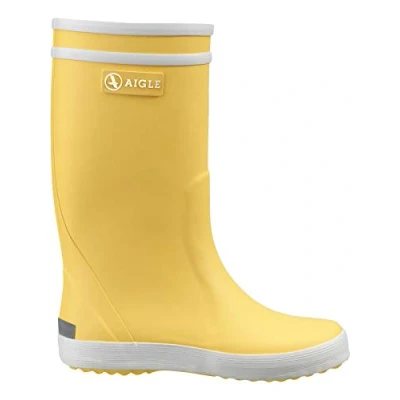 Image de Aigle Lolly pop Bottes de Pluie Mixte enfant Jaune Blanc 28 FR
