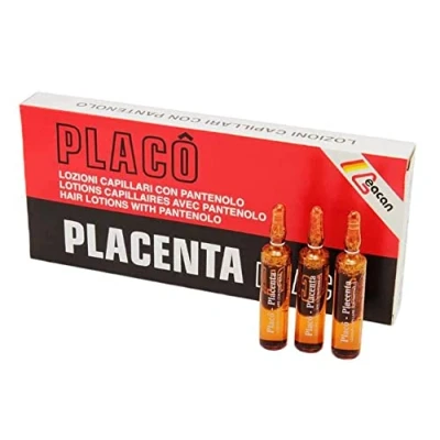 Image de Placenta Placo Chute de cheveux Traitement intensif 12 flacons 9,9 g contient la provitamine B5, l&#039;ortie et du collagène