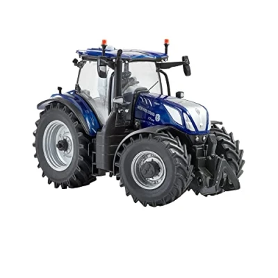 Image de Réplique du Tracteur New Holland T7.300 Blue Power, Compatible avec Les Animaux de la Ferme et Jouets à l&#039;Échelle 1:32, Convient aux Collectionneurs Enfants Partir 3 Ans.