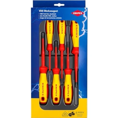 Image de Knipex Jeu de tournevis VDE PlusMinus / Fente (carte LS/blister) 00 20 12 V05