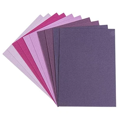Image de Ideen mit Herz Lot de cartes vœux 10 colorées avec enveloppes blanches aspect lin noble vierge neutre (Tons baies, Din B6 16,5 x 11,5 cm)