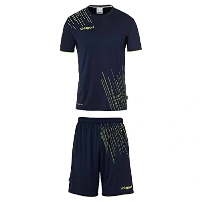 Image de uhlsport Homme Score 26 Set Jeu De Maillots Football Complet, Bleu Marine/jaune Fluo, L EU