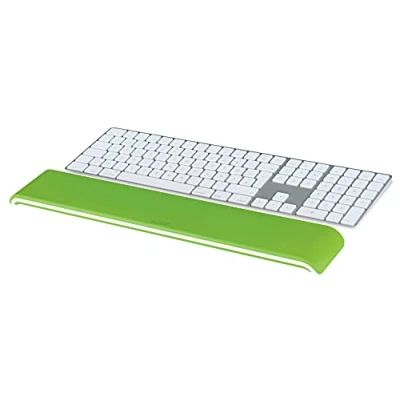 Image de Leitz Ergo WOW Repose Poignet Ajustable pour Clavier, Hauteur Réglable sur 2 Positions, Vert/Blanc, 65230054