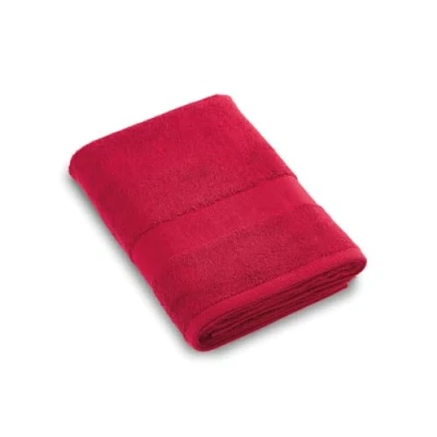 Image de Pure Cotton Lot de 2 Serviettes &amp; Draps Bain Tissu Coton Peigné Standard 100 Oeko TEX Lavable 40C 2X 50x100 cm / 70x140 Bordeaux