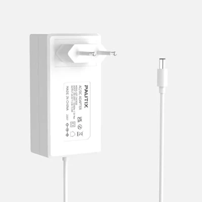 Image de PAUTIX Adaptateur d&#039;Alimentation 24V 3A, AC100 240V vers DC24V Driver Converter Transformer 72W 5,5mm x 2,1mm DC Output Jack avec câble de 1,5m Long pour Ruban LED, Système Sécurité CCTV(Blanc)