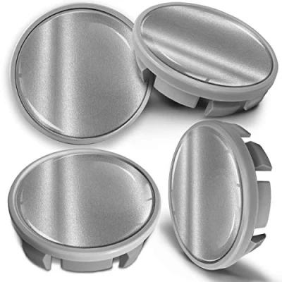 Image de SkinoEu Lot de 4 Enjoliveur Cache Moyeux Capuchon Centre Roue 65 mm, Compatible avec VW Enjoliveurs 3B7 601 171 / 6U7 Argent Brillant CVS 8