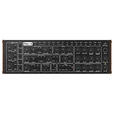 Image de Behringer Pro 1 Synthétiseur Analogique avec 2 Vco, 3 Formes D’Ondes Simultanées, Vcf 4 Pôles, Matrice de Modulation Extensive, 16 Voix Polyphonie en Poly Chain et Format Eurorack