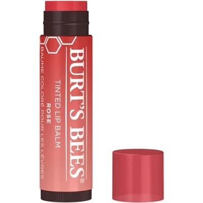 Image de Burt&#039;s Bees Baume à lèvres teinté la rose, teinte hydratante pour les au beurre de karité, 100 % d&#039;origine naturelle, 4,25 g