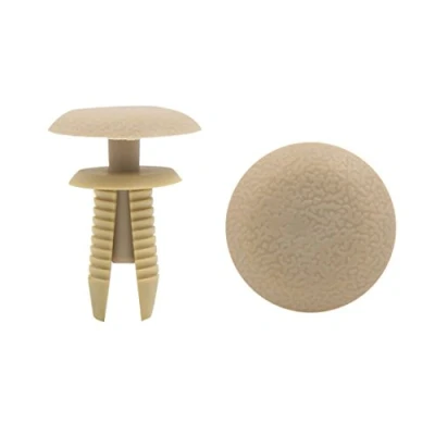 Image de sourcing map 50PCS 8mm Beige camion Auto pare chocs Rivets en plastique Poussez dans clips type