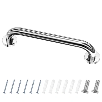 Image de Fousenuk Barre d&#039;Appui WC, Acier Inox Maintien Poignée Douche, 40cm Salle de Bain Coudée, Barres Baignoire Main Courante Inoxydable Âgées/Handicapées/Enfants