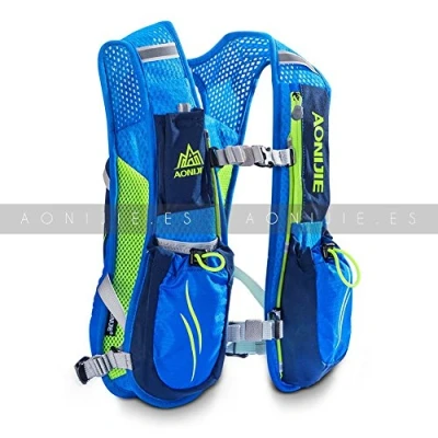 Image de AONIJIE 5.5L Sac à Dos hydratation extérieur Mochilas Trail Marathoner Running Race Gilet d&#039;hydratation (Azul)