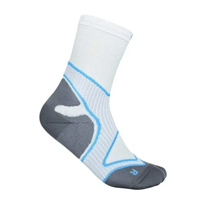 Image de Bauerfeind Run Performance Socks Mid Cut T. 38 40 Blanc / Bleu