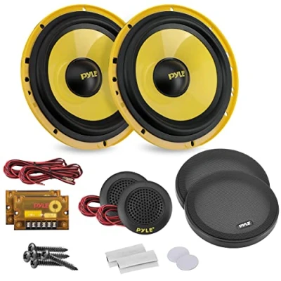 Image de Pyle Système Composant Personnalisé 2 Voies PLG6C 16,5 cm 400W Subwoofer Voiture Caisson de Basse