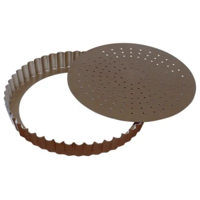 Image de Gobel Moule à tarte 32 cm fond mobile perforé anti adhérent 226451