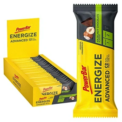 Image de Powerbar Energize Advanced Choco Hazelnut 25x55g Barre énergétique riche en glucides + C2MAX