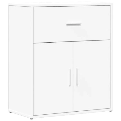 Image de vidaXL Buffet Blanc 60x31x70 cm Bois d&#039;ingénierie, Armoire de Rangement, Meuble d&#039;entrée, d&#039;appoint, Rangement Cuisine