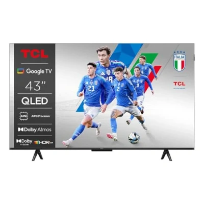 Image de TV QLED Tcl 43P79K 108 cm 4K UHD Aluminium brossé Neuf