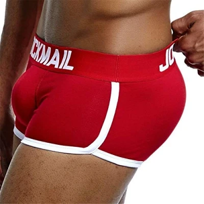 Image de JOCKMAIL Boxer pour homme avec rembourrage au niveau des fesses Rouge XX Large