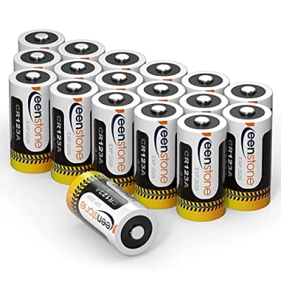 Image de CR123A 3V Lithium, Keenstone 1600mAh Piles CR17345 Lithium Jetables Lot de 18 pour Lampe Poche, Appareil Photo, Instrument Intelligent, Microphone etc.【Pas Arlo】