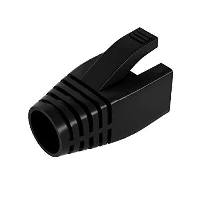 Image de VIVOCH 50 Pcs Cat6 Cat6A Cat7 Strain Relief Boot, RJ45 Plug Connector Cover Modular Network Cap Cable Boots, Black