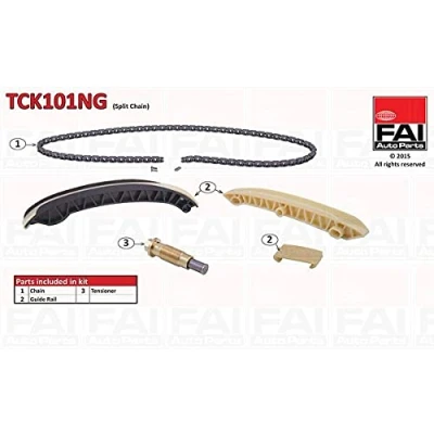 Image de FAI AutoParts TCK101NG Jeu de distribution à chaînes sans joints, roues dentées Simplex, Chaîne vélo MERCEDES BENZ: Classe C Berline