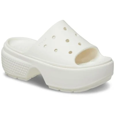 Image de Crocs Stomp Slide Unisex Mules à talons, Taille: 38 39, Chalk Matière synthétique