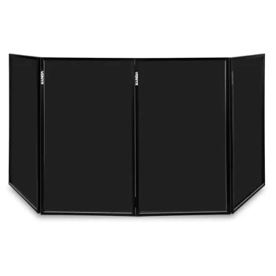 Image de Vonyx DB2B Écran DJ Lycra Noir, Dépliable et Facile à Installer, Dissimule l&#039;Équipement DJ, Design Sobre Élégant