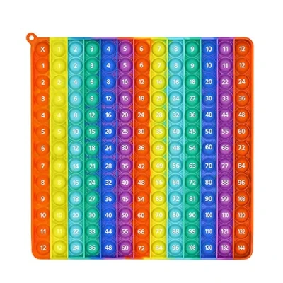 Image de Pop It Fidget Toys Popit Push Bubble Poppers Silicone de Première Qualité Couleur Arc en Ciel Jouet Sensoriel pour Soulager Le Stress d&#039;adulte Enfant,B