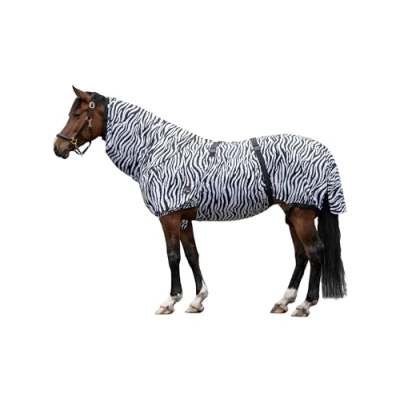 Image de HKM Couverture Anti Eczema Zebra Blanc/Noir 135/185