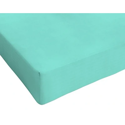 Image de Italian Bed Linen Max Color Drap Housse, Vert Eau, 2 Places Maxi