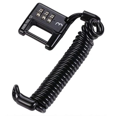 Image de BBB Mini antivol à câble avec Combinaison 3 Chiffres Course, vélo de Montagne Urbain VTT Minisafe Bbl 52 Noir 120 cm Mixte, mm x 1200