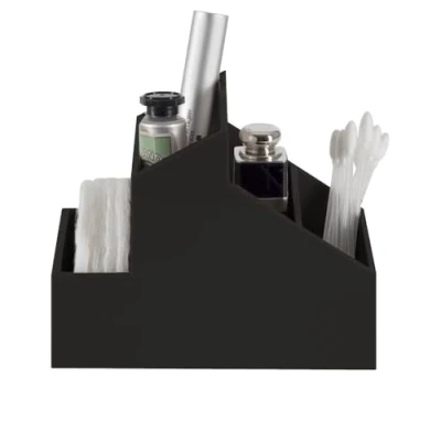 Image de Spirella Poubelle cosmétique Récipient à déchets Salle de Bains Boîte ordures Couvercle pivotant 1 Litre Table Taupe