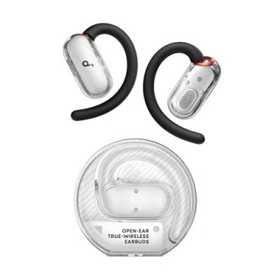 Image de Soundcore V40i Anker, écouteurs Oreilles Libres à Conduction osseuse, Son cristallin, 4 Tailles Ajustables, Basse Profonde, IP55, autonomie 21 h, netteté IA des appels, Bluetooth 5.4, Application